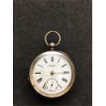 Antique silver open face pocket watch not ticking a/f no warranty given