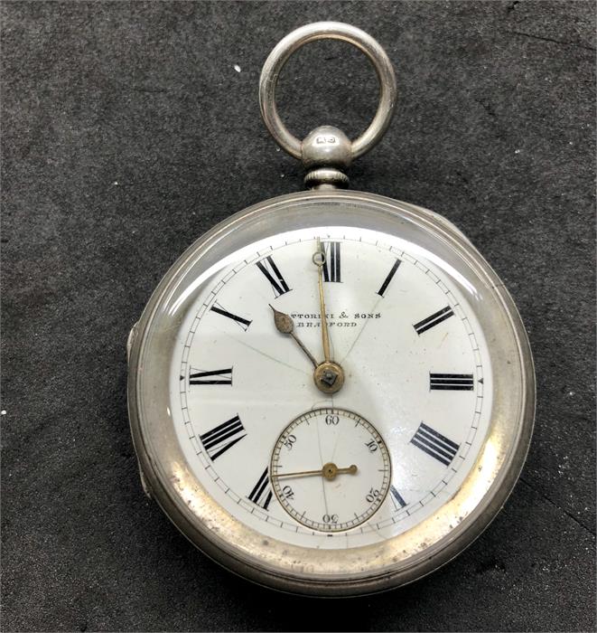 Antique Silver Pocket Watch Fattorini & Sons Bradford A/F