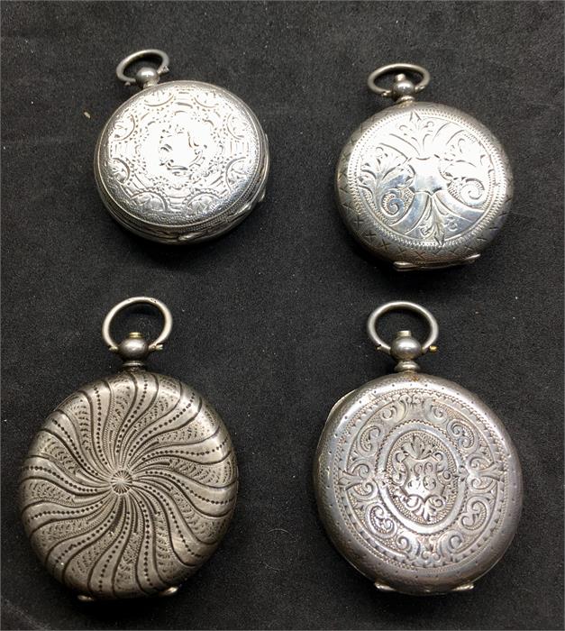 4 antique fob watches - Image 5 of 5