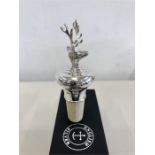 Boxed Silver Bottle stopper with Stags Head birmingham silver hallmarks