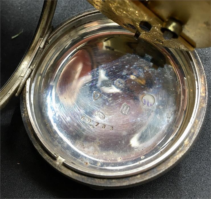 Antique Silver Dial key wind Fusee Pocket watch by G.Jimister maryhill possibly New zealand - Image 6 of 7