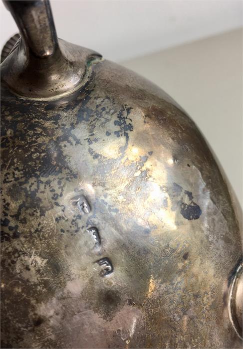 Rare Important pair Large Lidded George 11 1765 London Silver Sauce Boats - Image 8 of 11