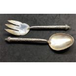 Large Continental Silver Servers hallmarked 850 and measure approx 27cm long weight 167g