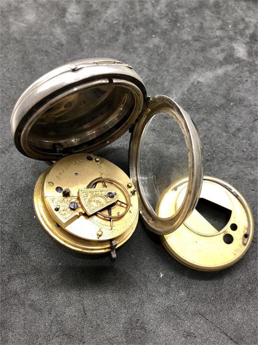 Antique Silver Pocket Watch Fattorini & Sons Bradford A/F - Image 3 of 4