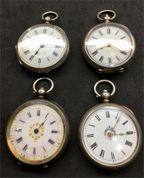 4 antique fob watches - Image 2 of 5