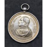 1865 Belgium Leopold Premier Silver Medallion measures approx 46mm dia hallmarked on edge