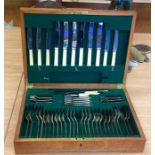 Vintage boxed canteen of cutlery by James Dixon and sons Sheffield