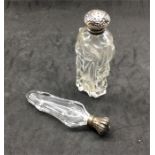 2 continental silver top perfume Bottles