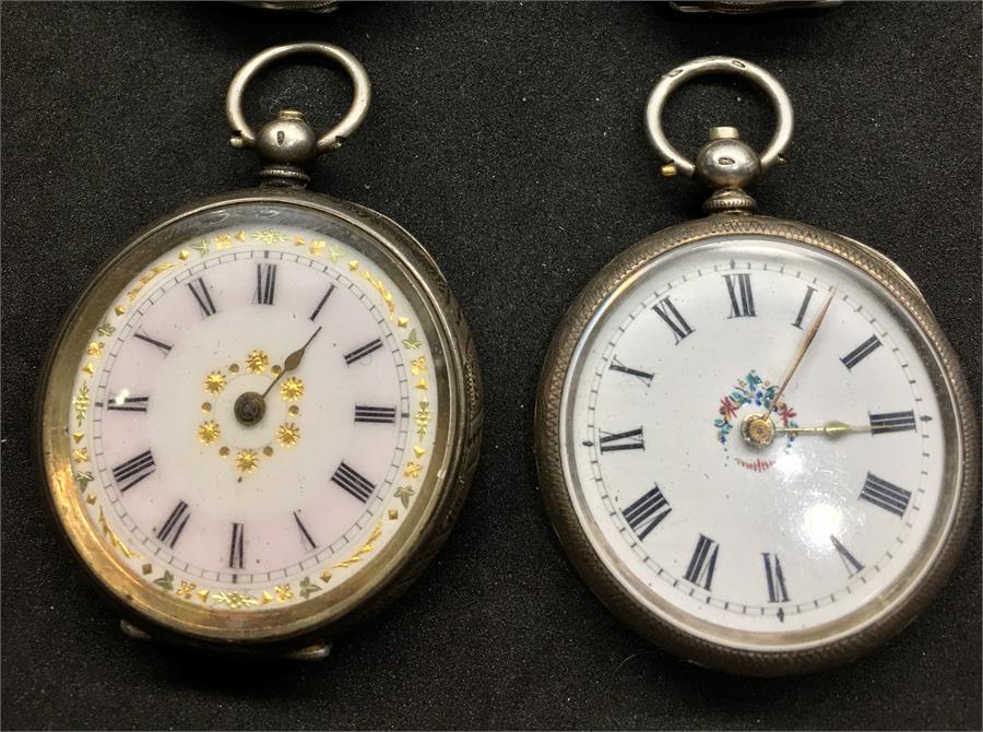 4 antique fob watches - Image 3 of 5