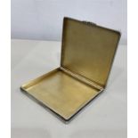 Engine Turned Silver Cigarette Case Birmingham silver hallmarks in good condition weight 163g