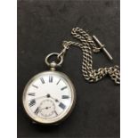 Antique silver open face pocket watch not ticking a/f no warranty given
