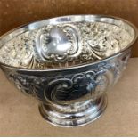 Silver rose bowl sheffield silver hallmarks weight 410g