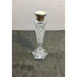 Antique silver top scent bottle london silver hallmarks measures approx 14cm tall
