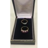 18ct gold diamond ring and 9ct gold dress ring
