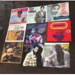 Record Collection of Vintage 9 LPs to include "Marvin Gaye" and "Sam Cooke" all records are from a