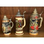 3 Vintage Steins.