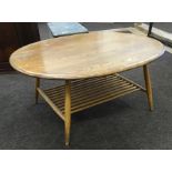Ercol blonde round coffee table