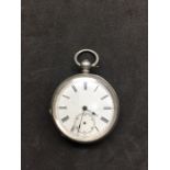 Antique silver open face pocket watch not ticking a/f no warranty given