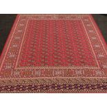 Red ground Bokhara carpet