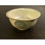 Antique Chinese Bowl Ming Dynasty measures approx 14.4 by 7cm edge hairline and glaze cracks