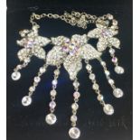 Designer Costume Necklace by Butler and Wilson all set with stones in good condition label