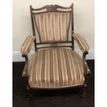 Victorian inlaid ladies chair