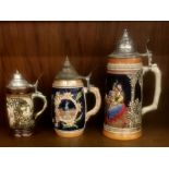 3 Vintage GERZ Steins.