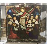 Original 15th / 16th Century Medieval Stained Glass window Panel ..