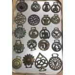 Selection of horse brasses etc