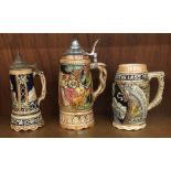 3 Vintage Musical Steins.