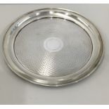 Silver hallmarked tray measures approx 12ins dia weight 640g