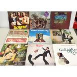 collection of 9 vintage LP Records includes slyaed ,Lynyrd Skynyrd ,wings greatest yesssongs ,Pink