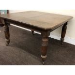 Edwardian wind out oak table measures approx