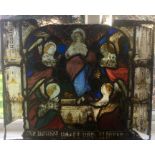 Original 15th / 16th Century Medieval Stained Glass window Panel