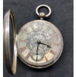 Antique Silver Dial key wind Fusee Pocket watch by G.Jimister maryhill possibly New zealand