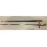 Antique German Dress Sword marked on Blade WK & C comes with scabbard