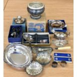 Selection of silver plated items