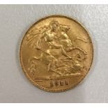1911 gold Half Sovereign