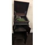 Mahogany cased stand up cabinet gramophone in working order
