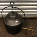 Cast iron hanging tea pot