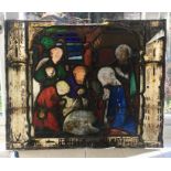 Original 15th / 16th Century Medieval Stained Glass window Panel ..