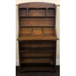 Antique Oak Student Bureau Bookcase.