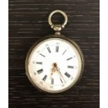 Continental silver open Faced Pocket watch Delers Marembourg