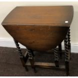 Barley Twist gate leg table measures approx