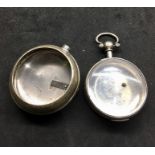 Antique silver pair case watch case only