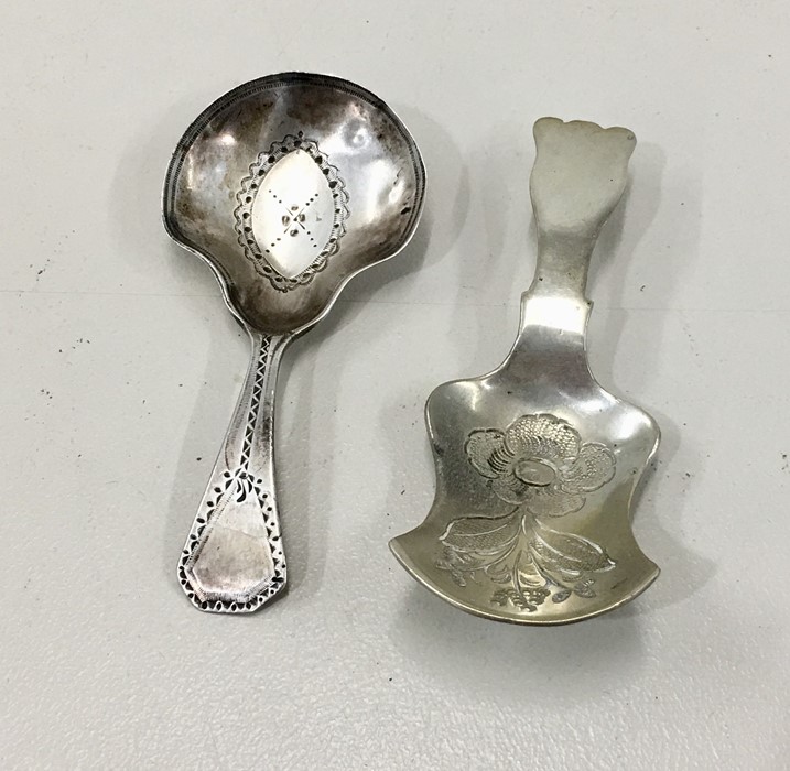 2 Georgian Caddy Spoons Only hallmarked silver the othernot