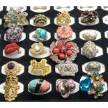 Collection of mainly Wilson & Butler costume jewellery rings most with tags.