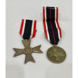 German WW2 Merit Cross with Swords and War merit Medal