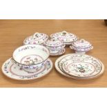 Early 19th Century porcelain dinner plates, tureens etc