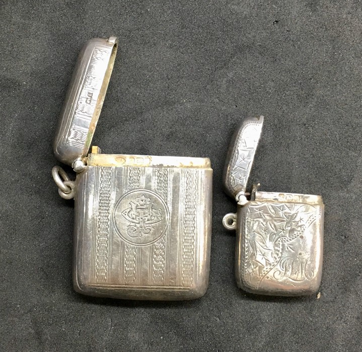 2 Antique Silver Vesta Match Striker Cases - Image 4 of 4